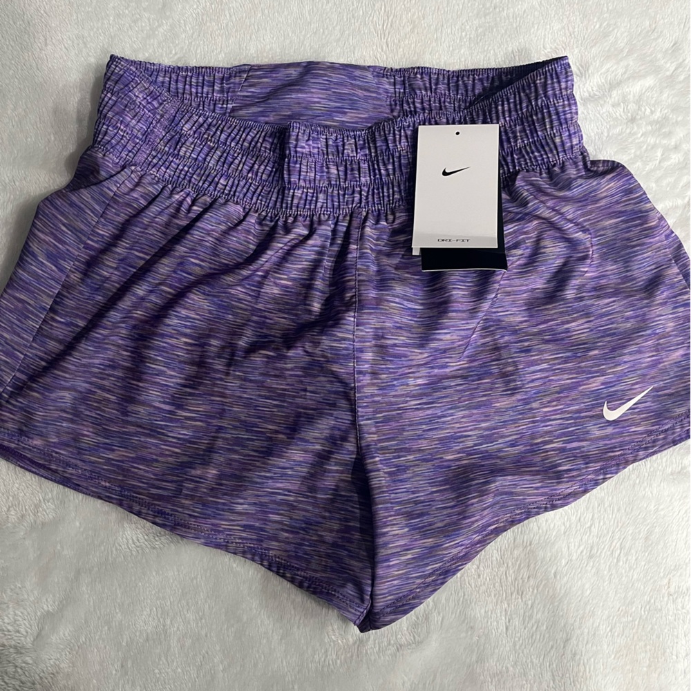 Nike Women's Heathered Purple Athletic Shorts